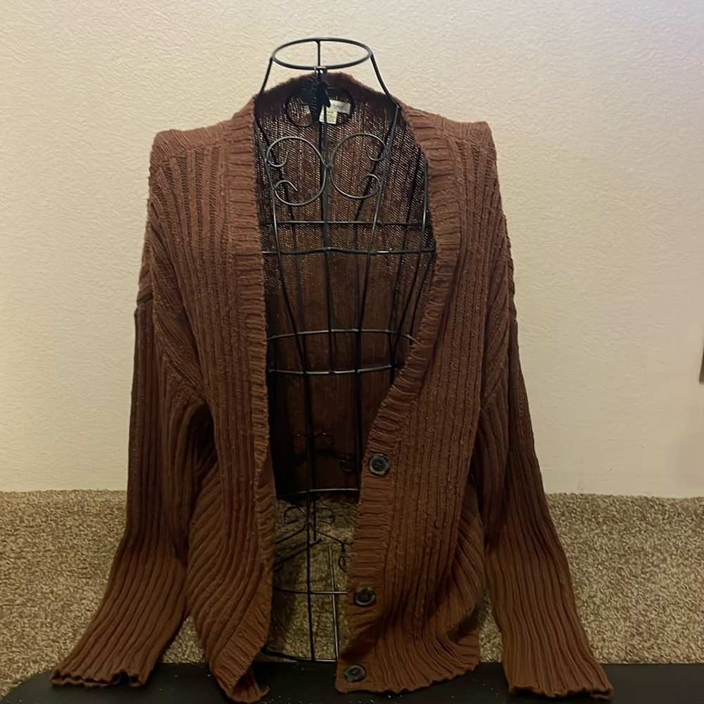 American Eagle Brown Cardigan in Size Medium
